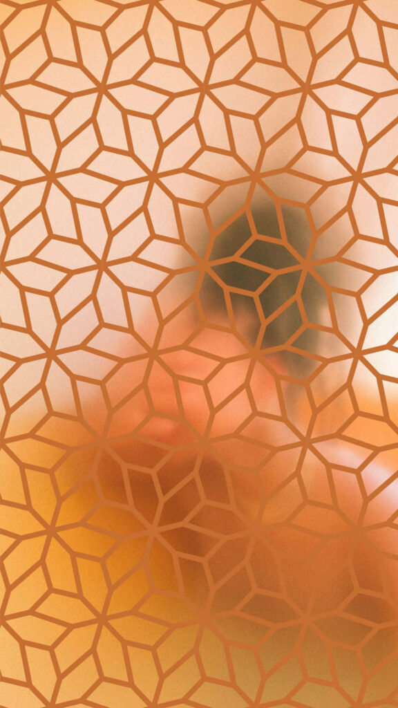 Geometric Star-Like Wallpaper in Warm Earthy Tones - Modern Aesthetic