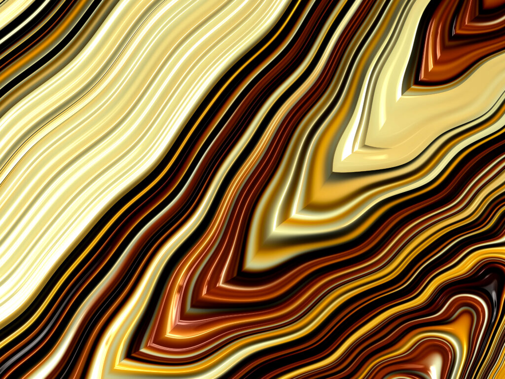 Warm Tones Abstract Wallpaper: Wavy Striped Fractal Background