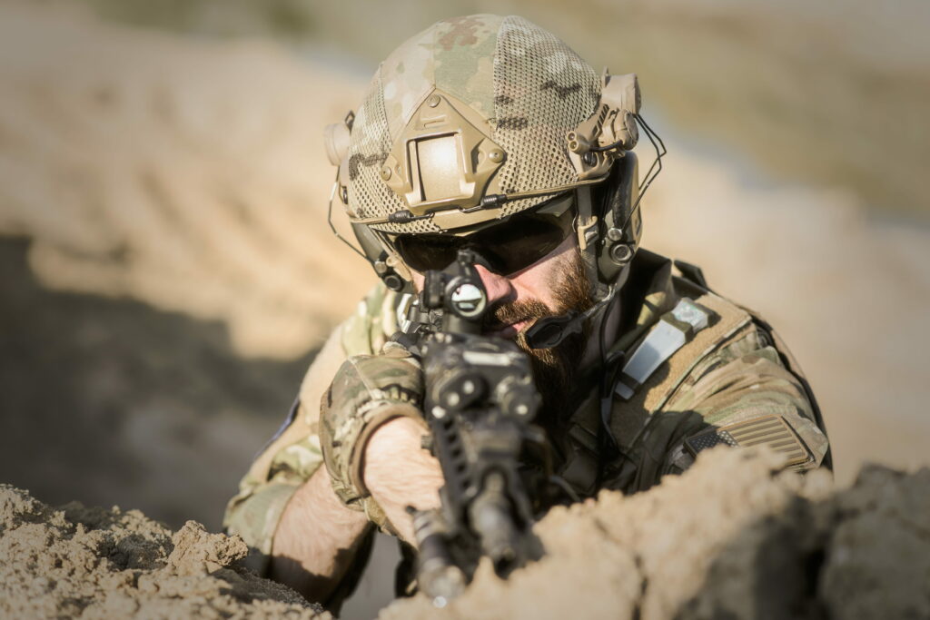Precision Warriors: A Diverse Array of Soldiers Focused on their Targets Wallpaper