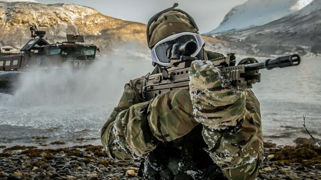 Elite Armed Forces: Royal Marine Assault Squadron Showcasing Powerful Weapons in High-Definition Wallpaper