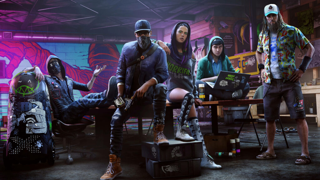 Watch Dogs 2 Gaming Legends Unite in Stunning 8k Wallpaper!