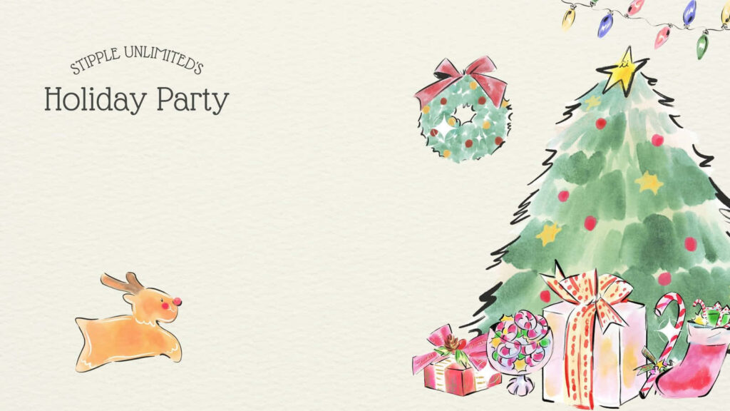 Colorful Christmas Tree Wallpaper: Festive Zoom Background Delight