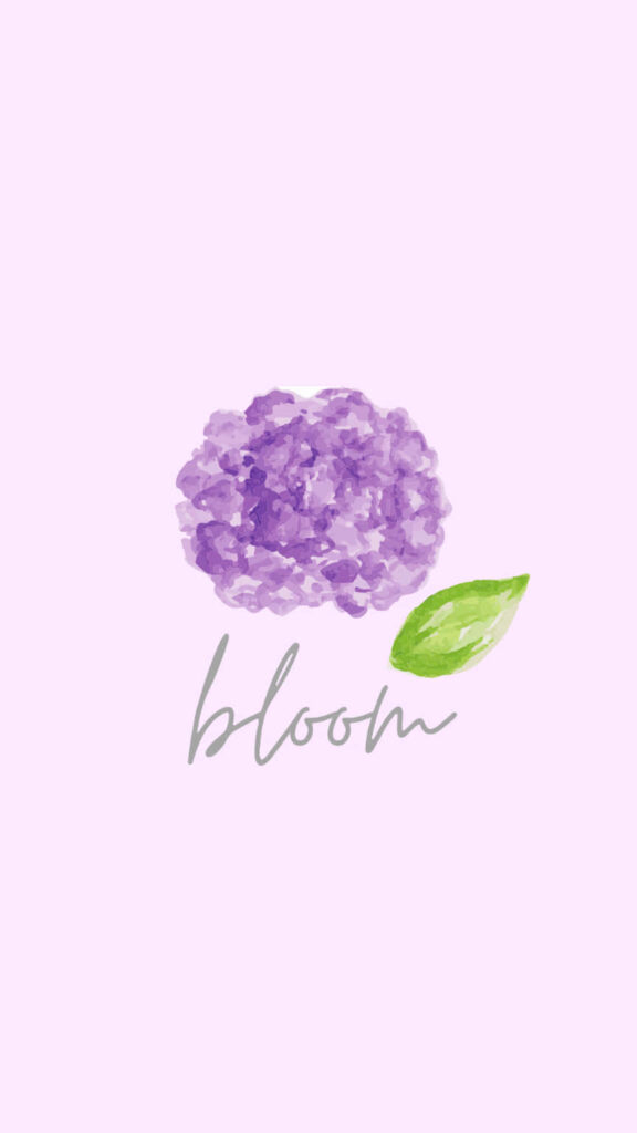 Watercolor Purple Flower Wallpaper with Elegant 'Bloom' Design