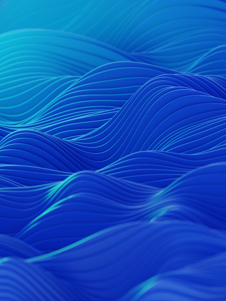 Mesmerizing Wave-Like Blue Lines 3D Wallpaper Background