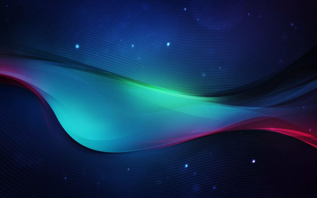 Harmonious Waves: Vibrant Abstract Art Submerged in Deep Blue Serenity Wallpaper