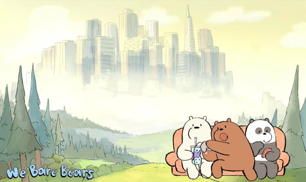 Barely There: Captivating HD Wallpaper featuring We Bare Bears TV Show