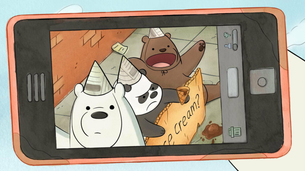 Whimsical We Bare Bears: HD Wallpaper Perfect for Your Mobile Background!
