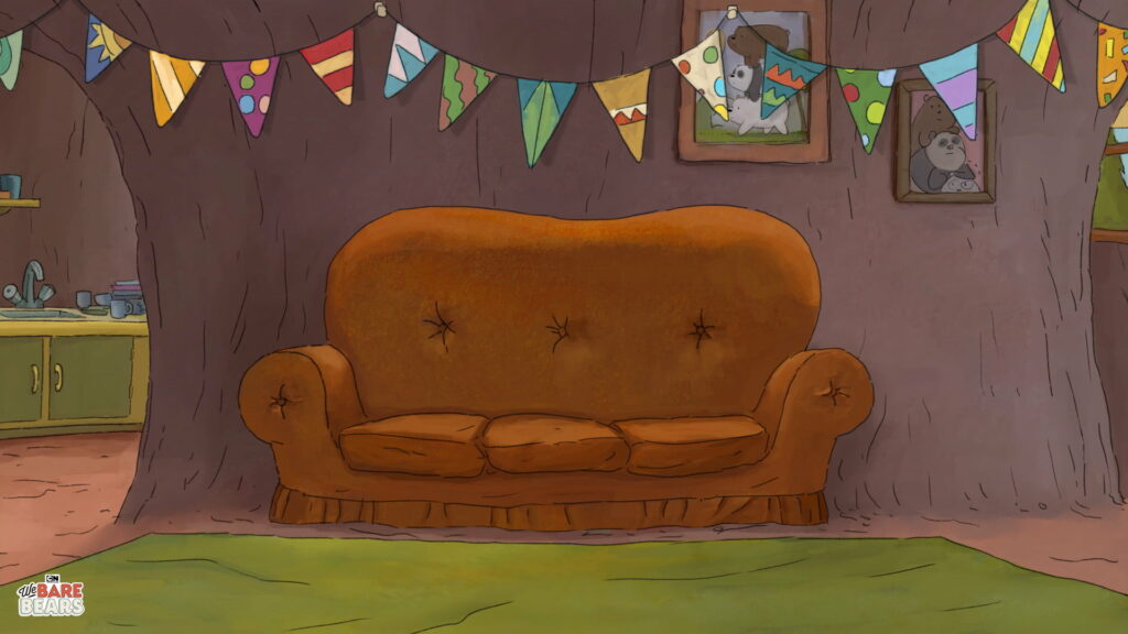 Fuzzy Trio: A Whimsical HD Wallpaper featuring We Bare Bears on Cartoon Network