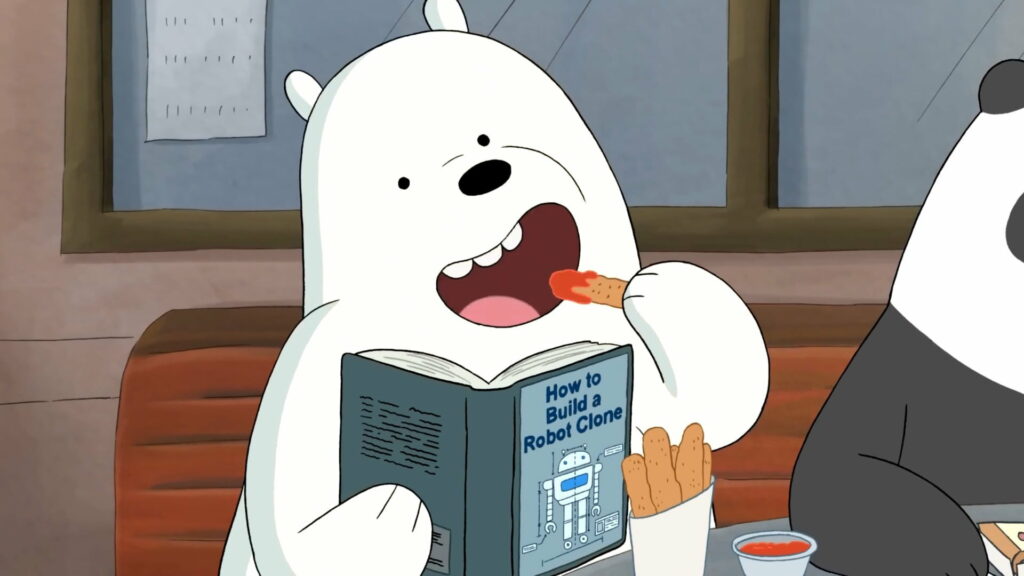 Bear Necessities: A Playful Cartoon Trio in HD Wallpaper