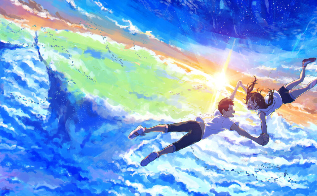Whimsical Friendship Under Weather's Spell Wallpaper