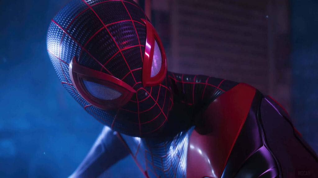 Spectacular Spider-Man: Marvel's Miles Morales Pfp in PS5 Game Heroic Action Shot Wallpaper