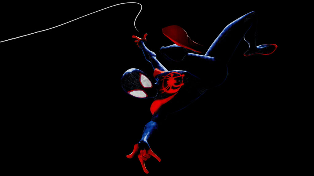 Multiverse Marvel: Spider Man Into The Spider Verse Wall Art in Noir Tones Wallpaper