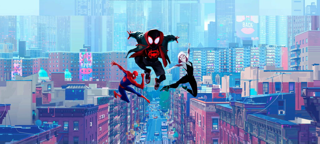 Marvelous Mashup: Spider-Man Into The Spider-Verse Duo Miles Morales and Spider-Gwen in Stunning 4K Wallpaper