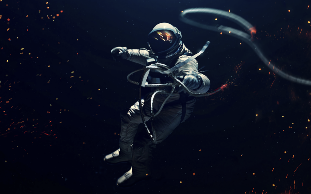 Astronaut in Zero Gravity: Stunning Space Wallpaper Background