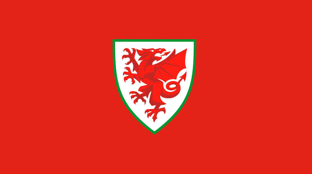 Stunning Wales National Team Wallpaper: Red Dragon on White Shield