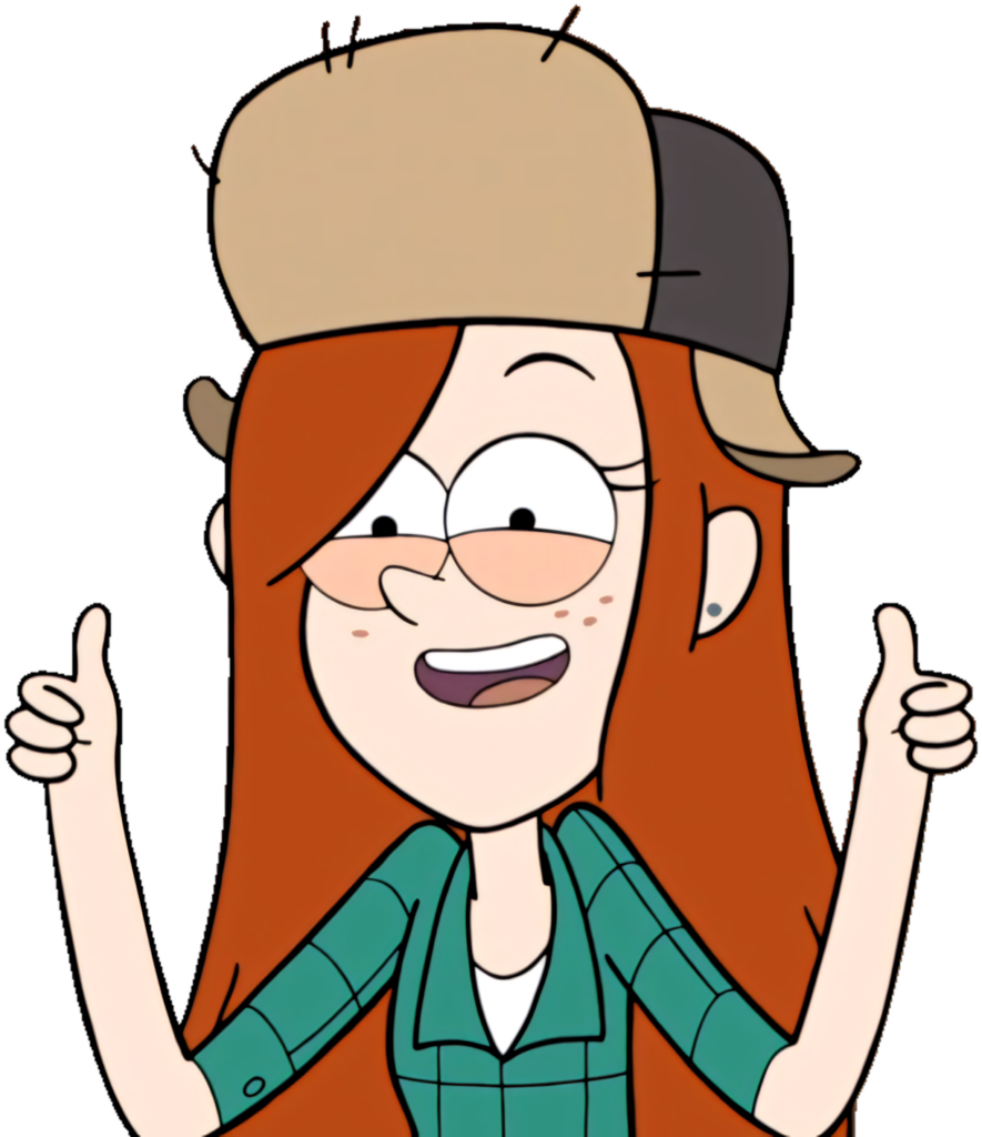 Cheerful Wendy from Gravity Falls Wallpaper: Confident Style & Thumbs-Up