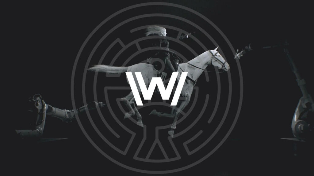 Westworld Logo Wallpaper: Sci-Fi & Robotics Theme Background