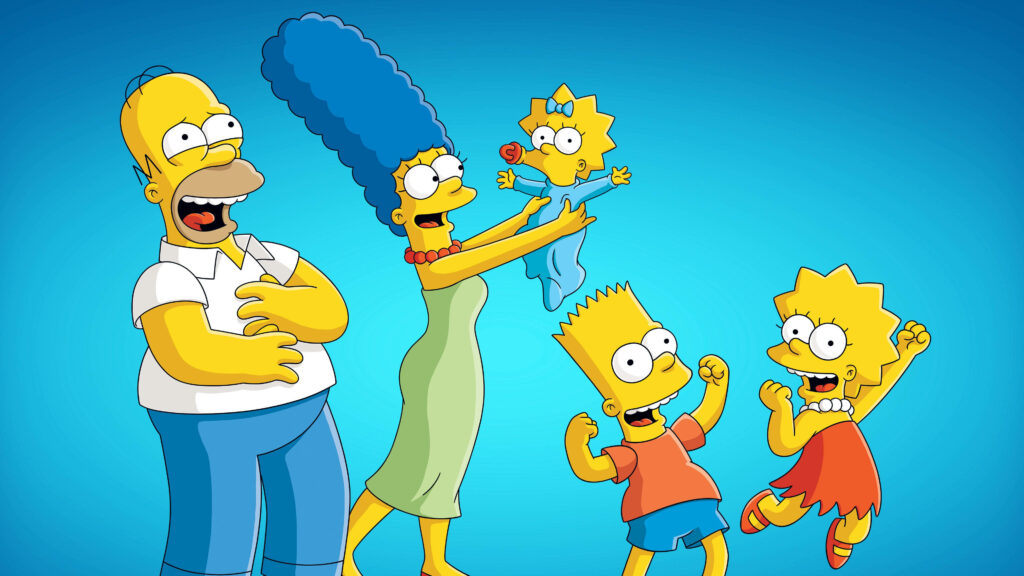 Playful Lisa Simpson Family Wallpaper – Whacky Background Art