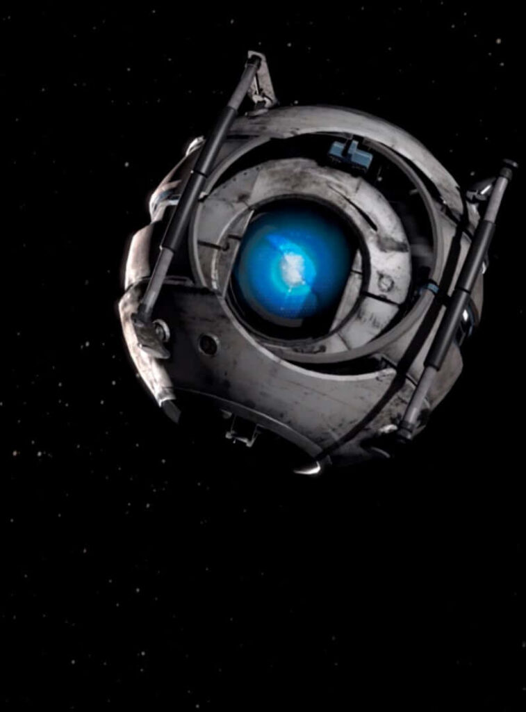 Wheatley Wallpaper: Iconic Portal 2 Character on Black Background