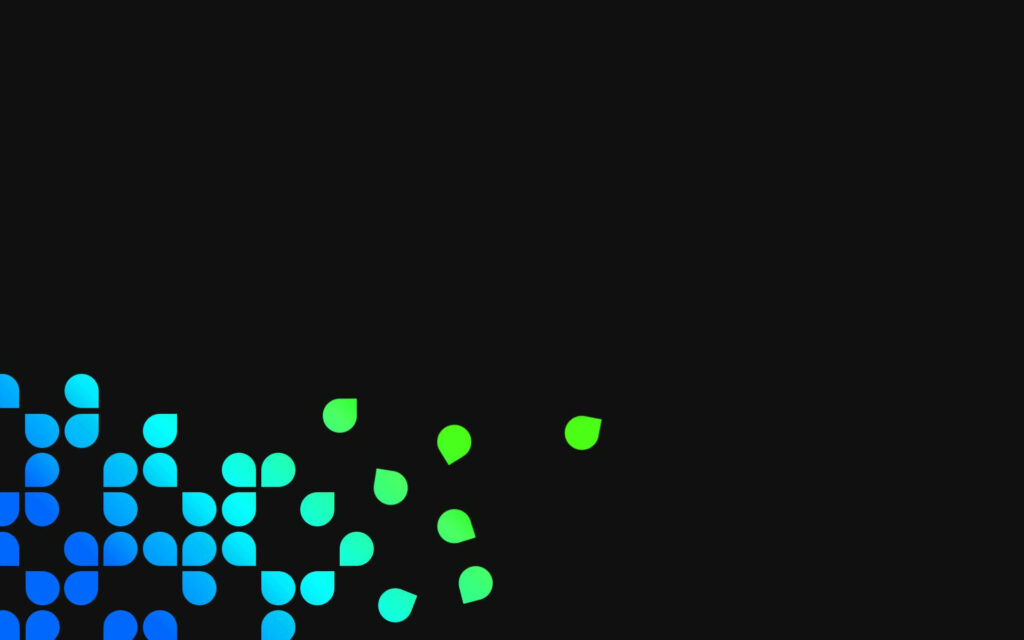 Abstract Leaf Patterns Floating in Minimalistic Black Background - Captivating Simplicity Wallpaper
