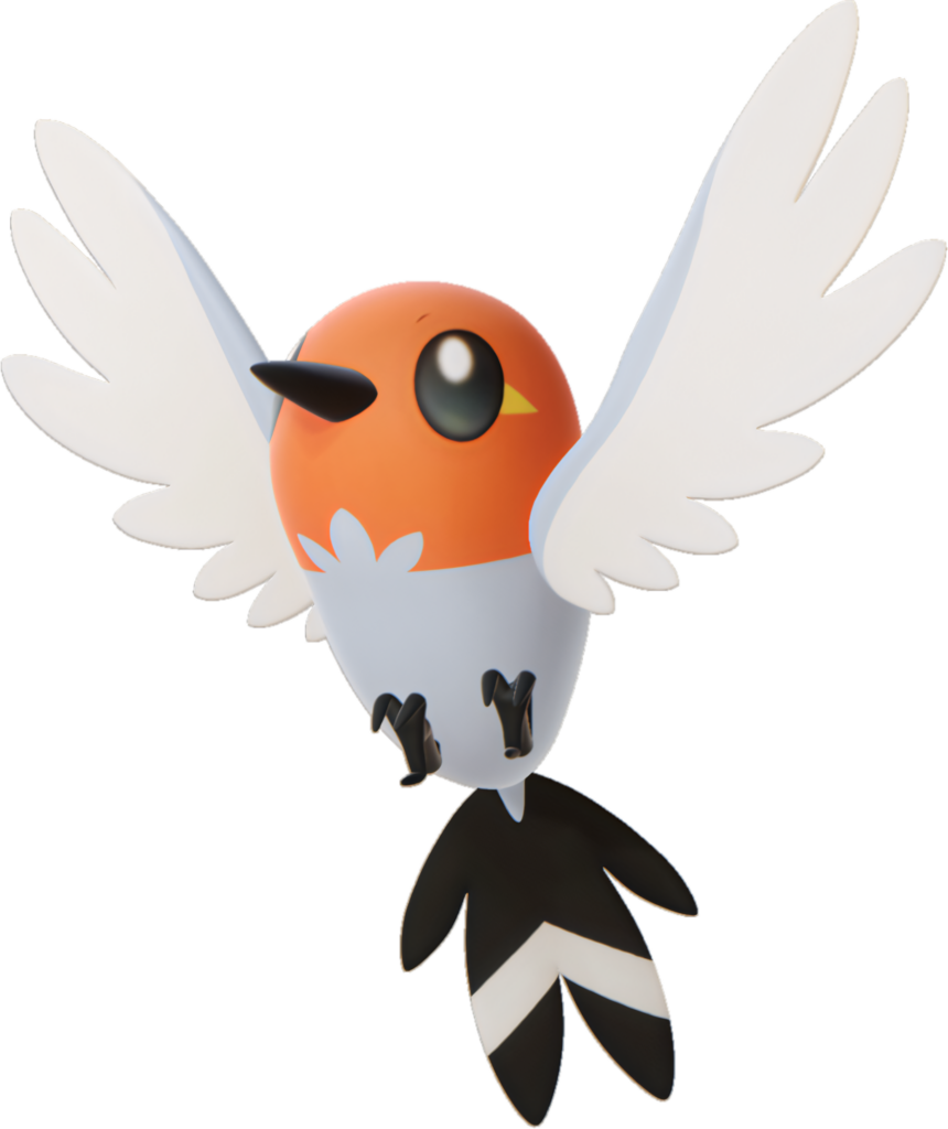 Whimsical Animated Bird Wallpaper: Vibrant Orange & Black Design