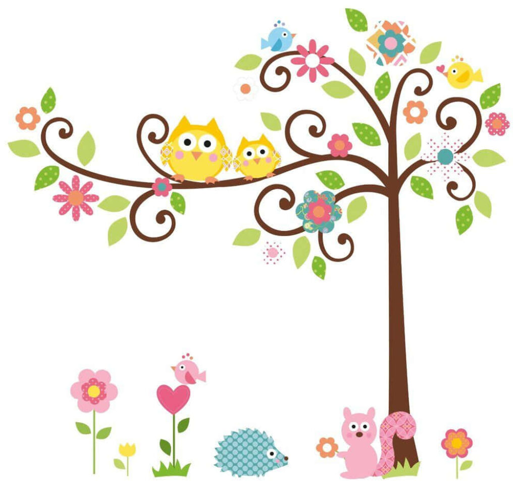 Whimsical Baby Owls & Friends: Enchanting Woodland Wallpaper