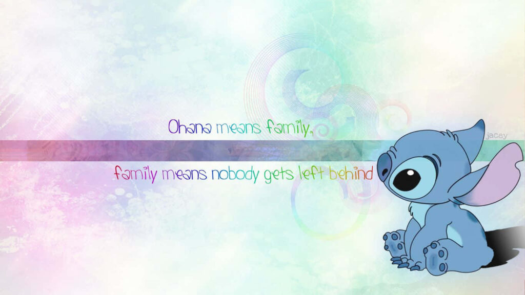 Whimsical Baby Stitch Wallpaper: Ohana Means Family in Pastels