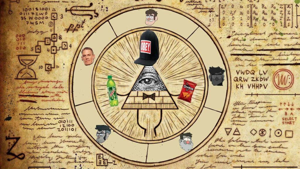 Whimsical Bill Cipher Wallpaper: Memes & Mystique from Gravity Falls