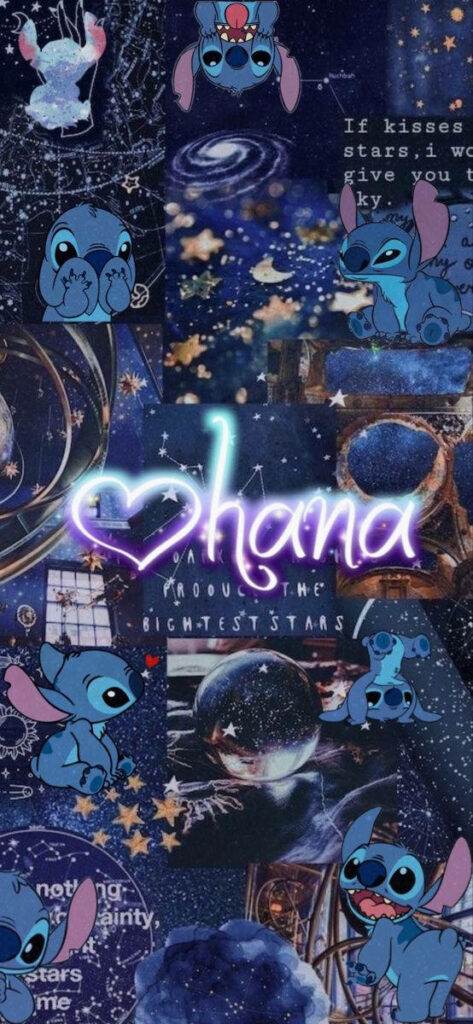 Whimsical Blue Aesthetic Wallpaper: Cute Creature & Starry Skies