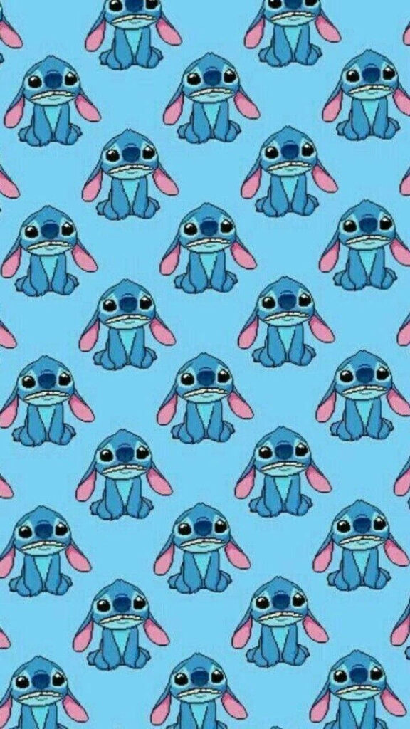 Whimsical Blue Cartoon Character Wallpaper - Cute & Playful Design