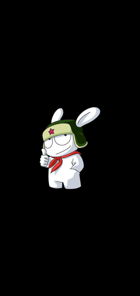 Playful Bunny: A Whimsical Cartoon Wallpaper Highlighting Poco X2's Aesthetic