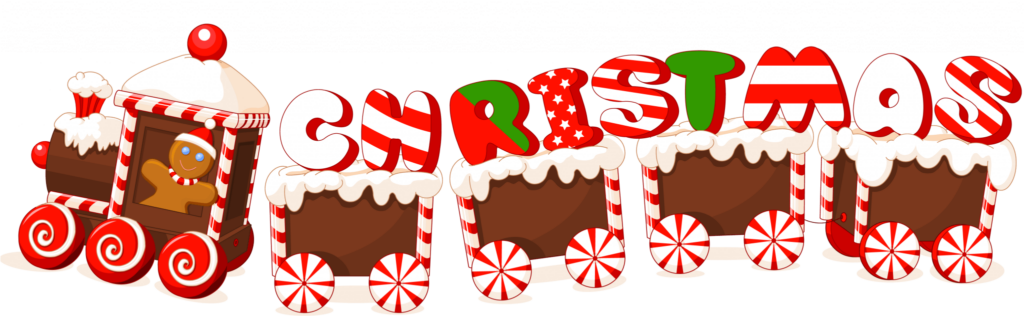 Whimsical Candy Train Christmas Wallpaper - Festive Holiday Decor