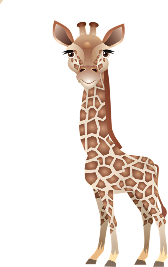 Whimsical Cartoon Giraffe Wallpaper for a Fun Background