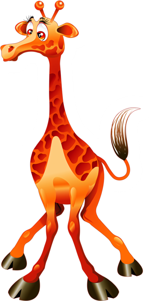 Playful Cartoon Giraffe Wallpaper: Whimsical Design & Fun Colors