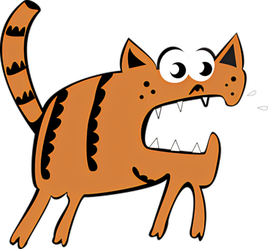 Playful Cartoon Orange Cat Wallpaper - Fun Vector Design Background