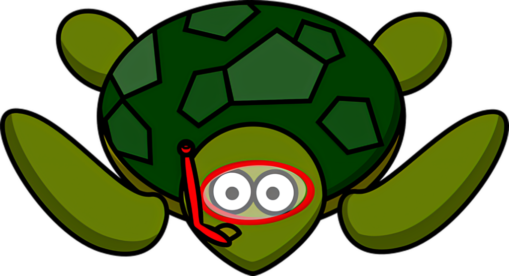 Cheerful Cartoon Turtle Diving with Snorkel - Playful Kids' Art Wallpaper