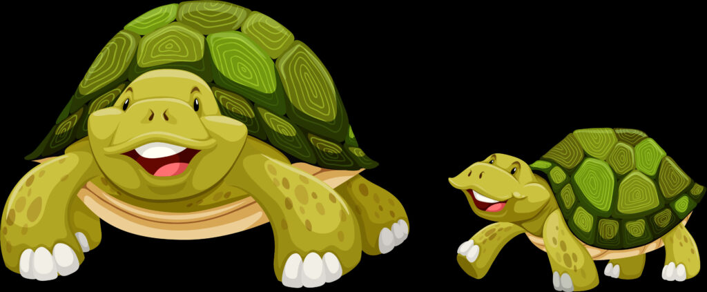Cheerful Cartoon Turtles Wallpaper - Playful Green Shell Decor