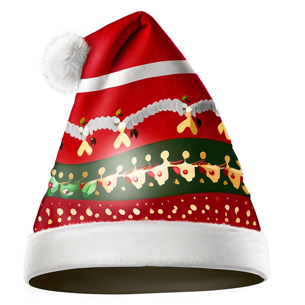 Whimsical Christmas Hat Wallpaper with Cozy Gradient Background
