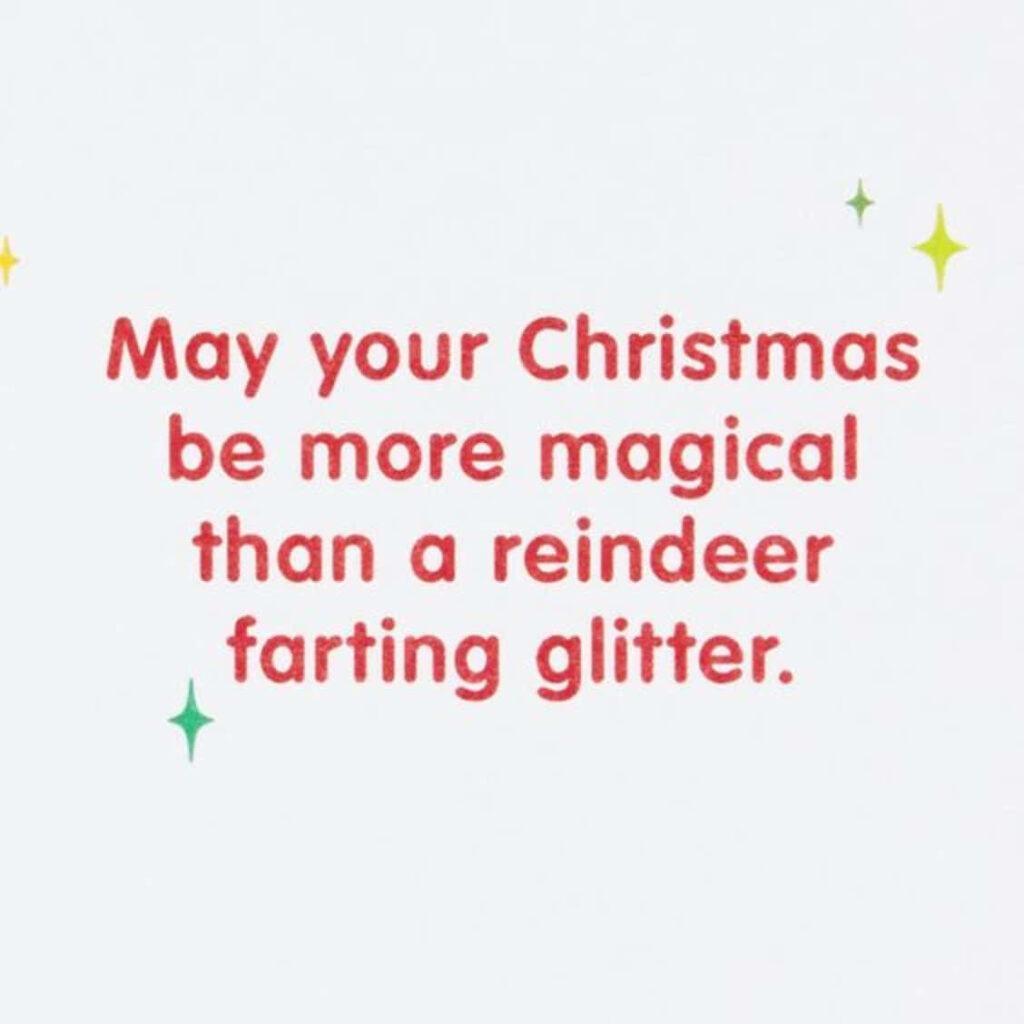 Whimsical Christmas Wallpaper with Humorous Holiday Quote & Stars