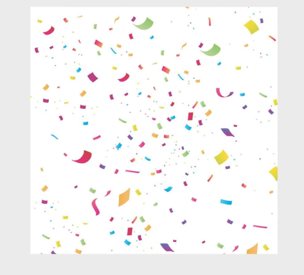 Vibrant Celebration: Mesmerizing Rectangular Patterns of Confetti Embracing a Subtle Grey Backdrop Wallpaper