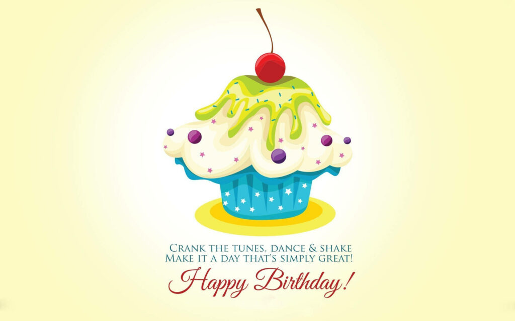 Whimsical Cupcake Wallpaper: Colorful Icing & Cheerful Birthday Fun
