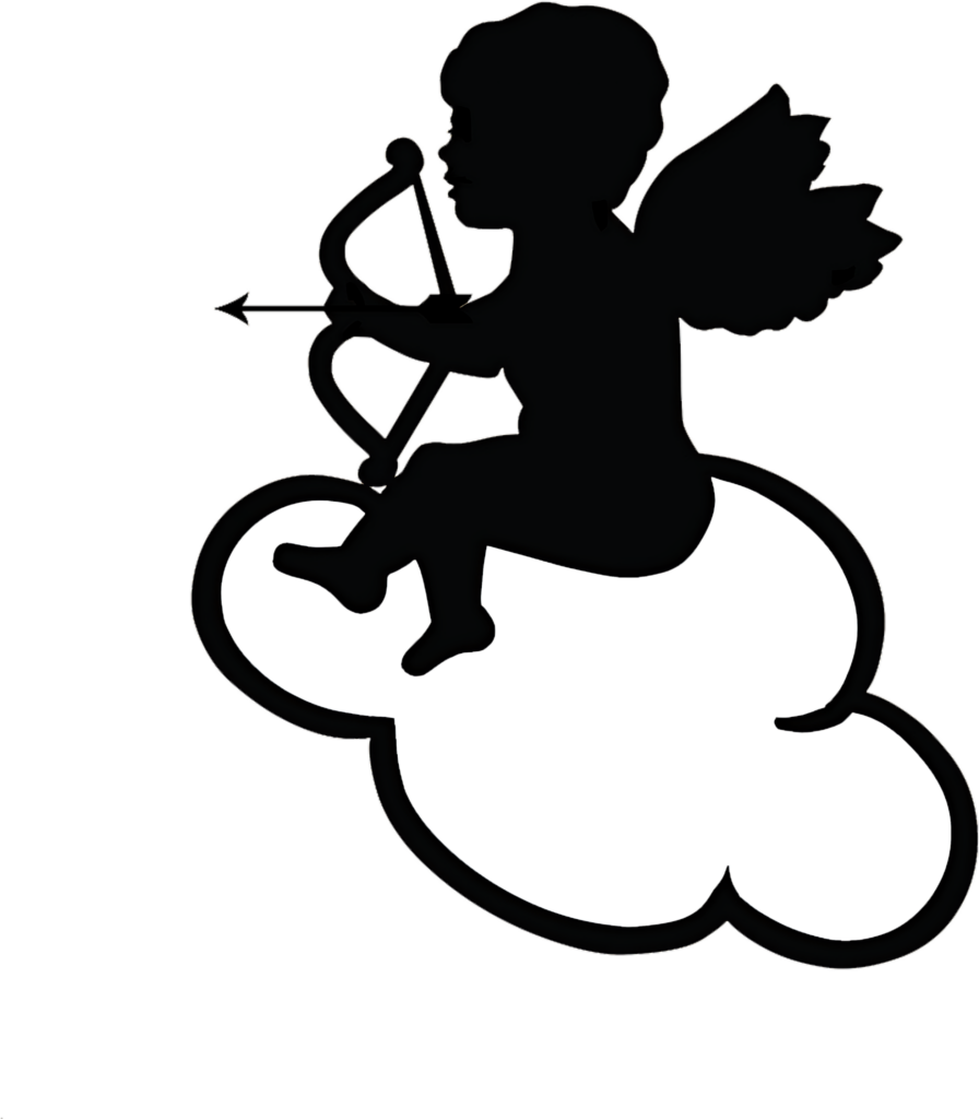 Cupid on Cloud Wallpaper: Minimalist Love & Romance Design