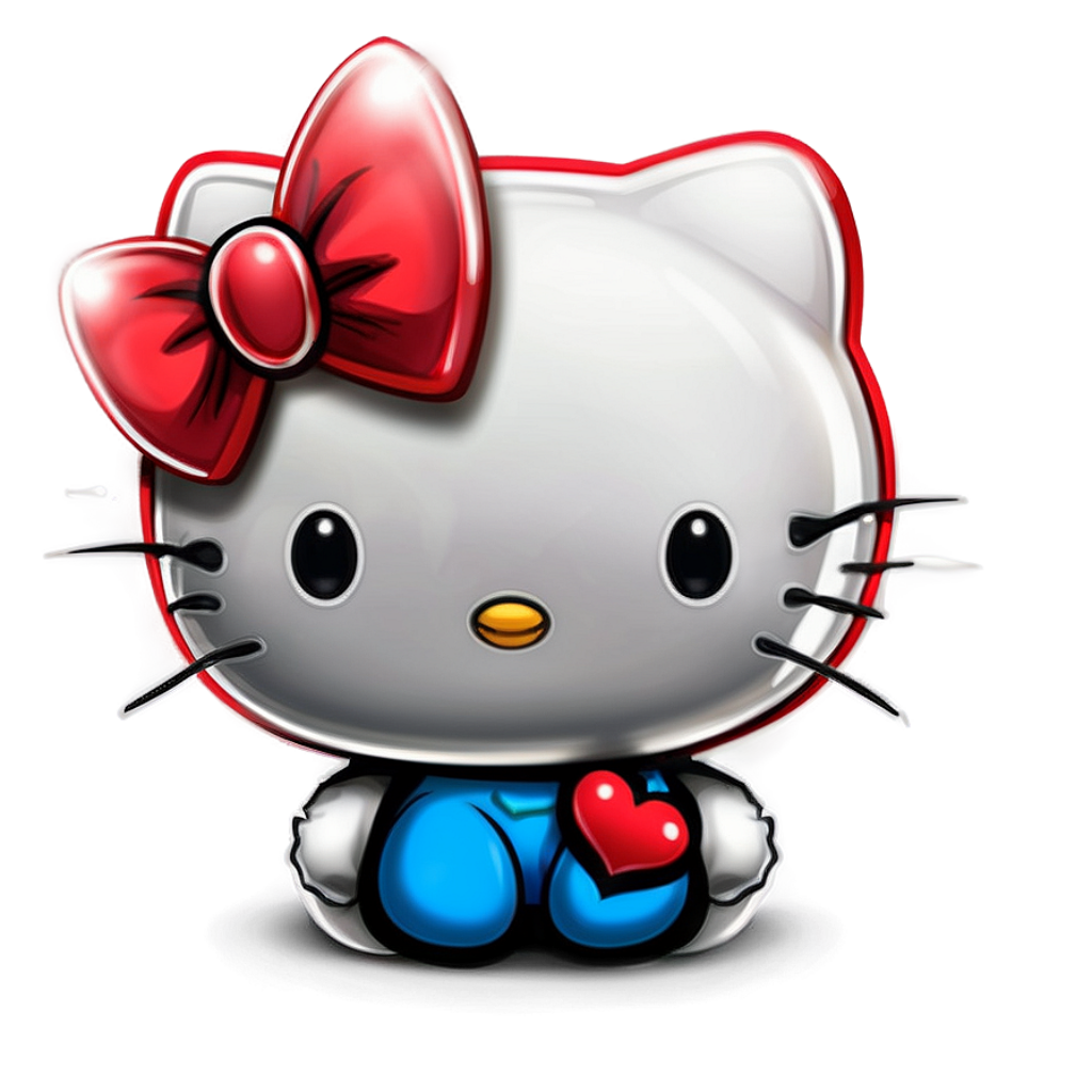 Cute Cartoon Character with Red Bow on Soft Gradient Wallpaper
