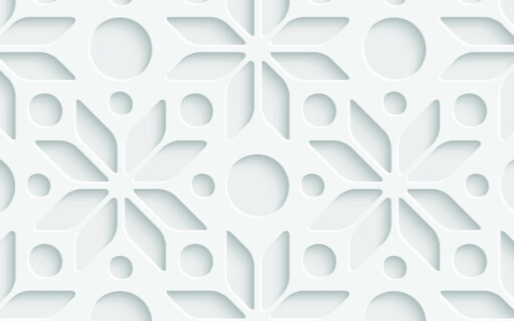 Whimsical Blooms: A 3D Floral Wonderland in White Wallpaper