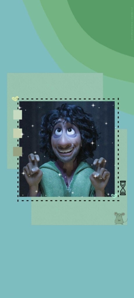 Whimsical Encanto-Inspired iPhone Wallpaper: Playful Character Design