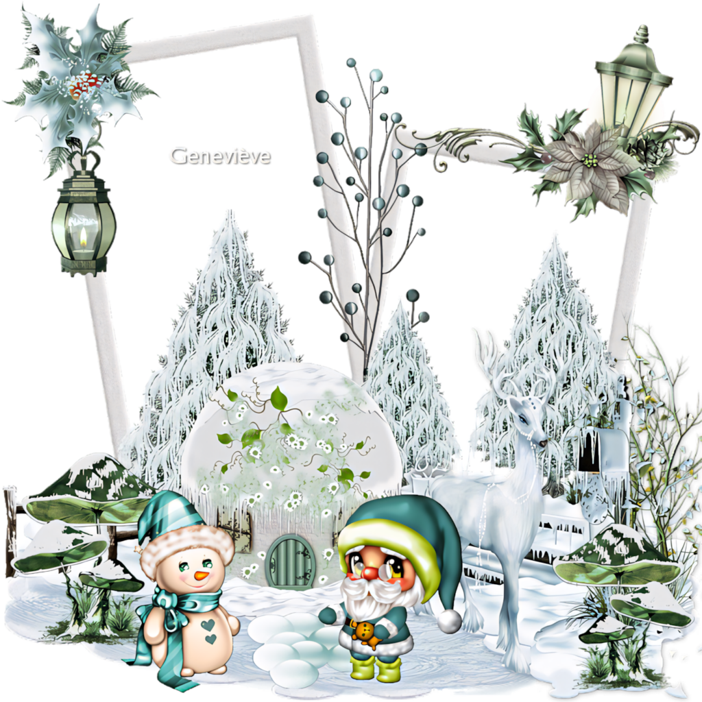 Enchanted Winter Forest Wallpaper: Elf & Snow Globe Scene