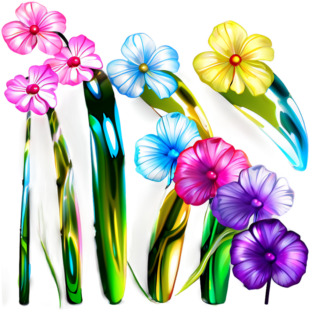 Whimsical Fantasy Flowers Wallpaper in Rich Iridescent Colors
