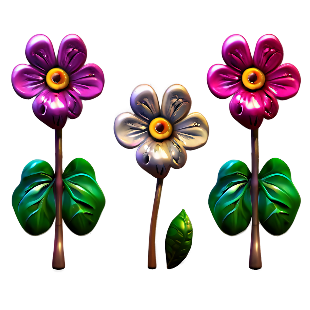 Whimsical Fantasy Flowers: Vibrant Pink & White Wallpaper Design