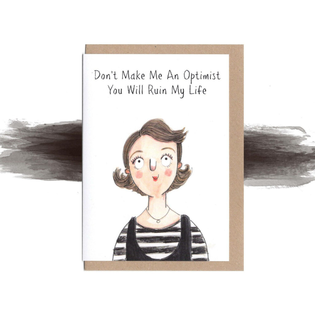 Whimsical Fleabag-Inspired Card Art Wallpaper with Humorous Quote