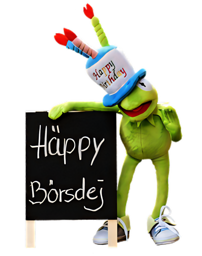 Whimsical Frog Birthday Wallpaper - Cheerful Festive Design